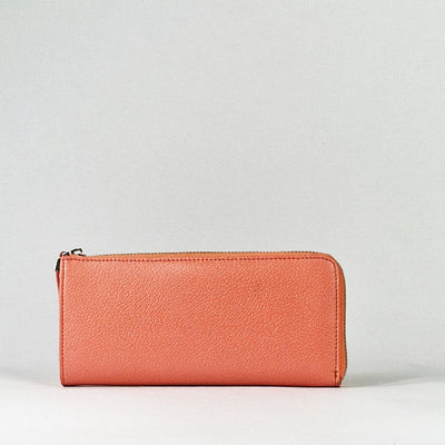 Peach Leather Large Wallet