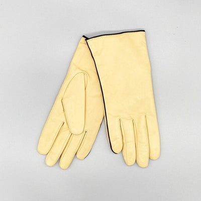 Beige Leather Gloves