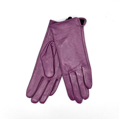 Purple Leather Gloves