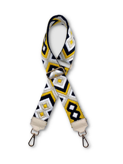 Beige / Yellow bag strap