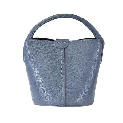 Tiggy Leather Bucket Bag - Blue