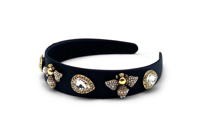 Art No. 5005 - Black Hairband With Embellishments