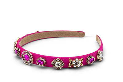 Art No. 5008 - Fuchsia Hairband With Embellishments