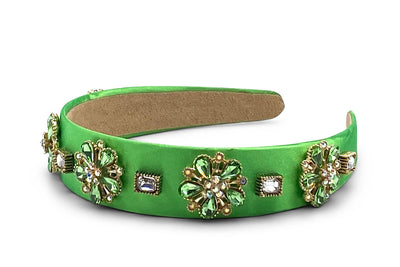 Art No. 5015 - Green Hairband With Embellishments