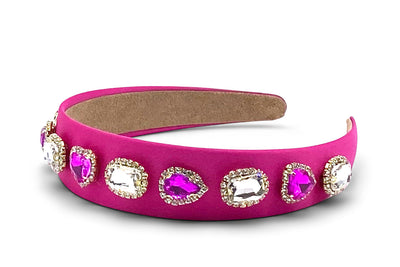 Art No. 5017 - Hot Pink Hairband With Embellishments
