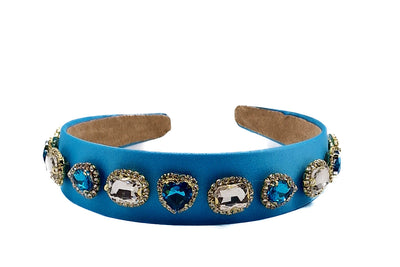 Art No. 5046 - Steel Blue Hairband With Embellishments