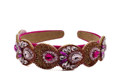 Art No. 5053 -Hot Pink Hairband With Embellishments