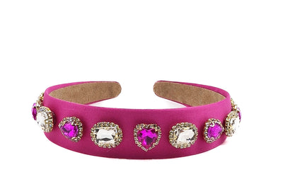Art No. 5055 - Hot Pink Hairband With Embellishments