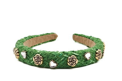 Art No. 5061 - Green Hairband With Embellishments