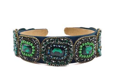 Art No. 5063 - Green Hairband With Embellishments