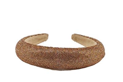 Art No. 5077 - Taupe Hairband With Embellishments
