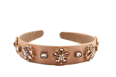 Art No. 5078 - Taupe Hairband With Embellishments