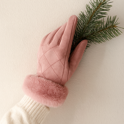 Baby Pink with fur trim