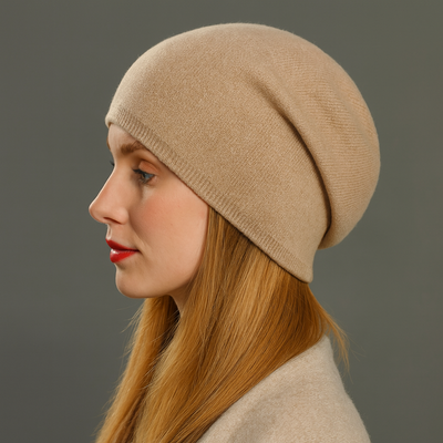Beige Beanie hat