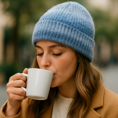 Blue Multi Color Beanie hat