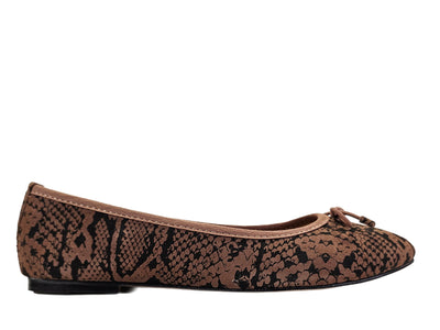 Brown Leather Ballerina