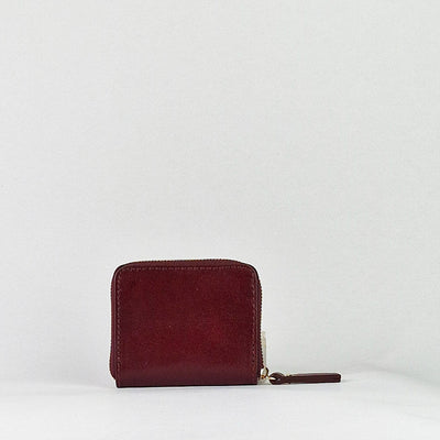 Burgundy Leather Small Wallet