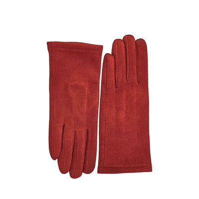 Burnt Orange Suedette gloves