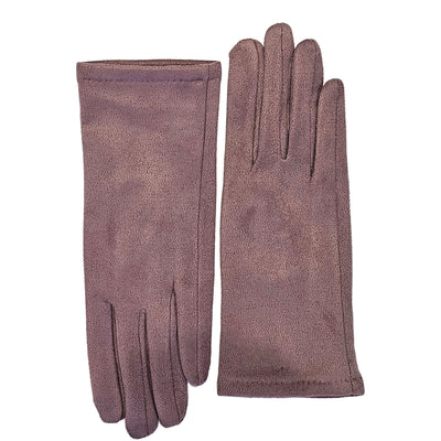 Dark Pink Suedette gloves