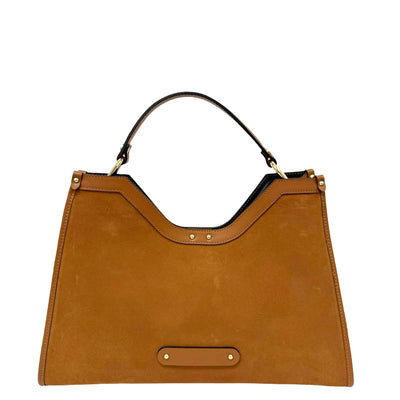 Dixie Suede Handbag - Tan