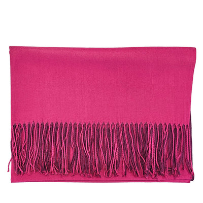Fuchsia / Plum Cashmere finished Scarf