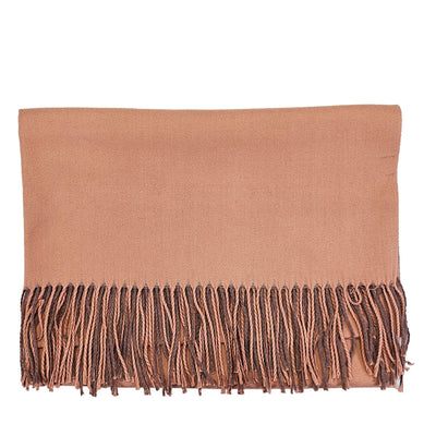 Light Tan / Brown Cashmere finished Scarf