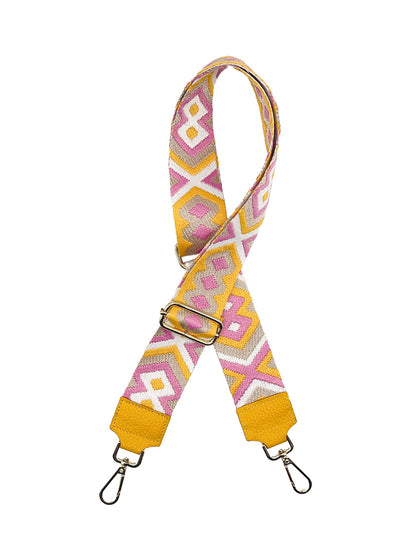 Mustard / Pink bag strap