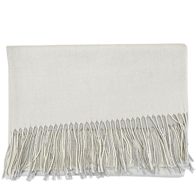 Off White / Grey Cashmere finished Scarf