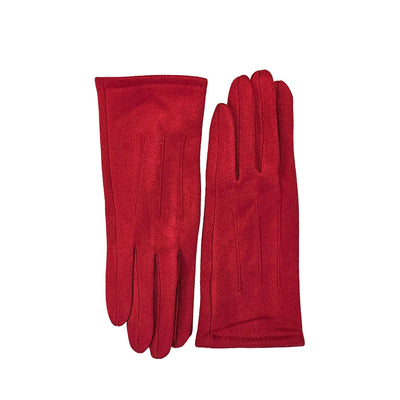 Red Suedette gloves