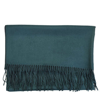 Teal Green Cashmere finished Scarf