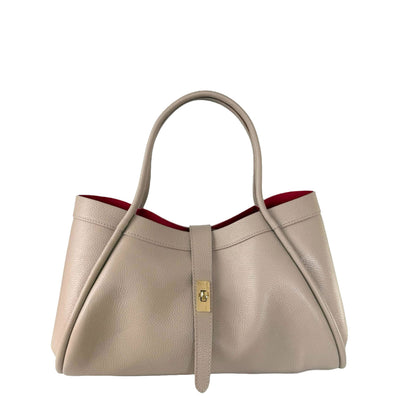 Toni Leather Bag - Beige