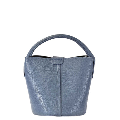 Twiggy Leather Bucket Bag - Blue