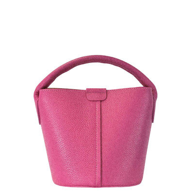 Twiggy Leather Bucket Bag - Pink