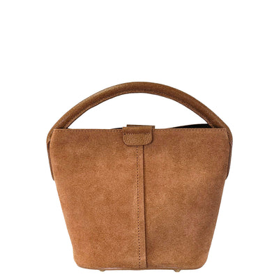 Twiggy Suede Bucket Bag Tan