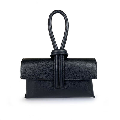 Black Karise Leather Clutch