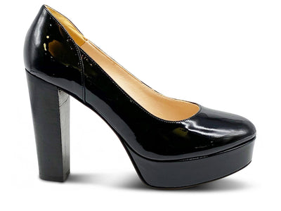 Black Patent Platform Pumps