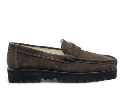 Brown Suede Loafer with Vibram Sole