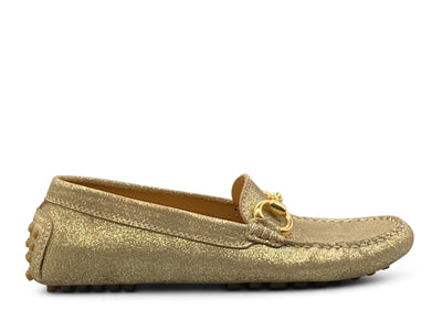 Dark Gold Loafer - Gold Hardware