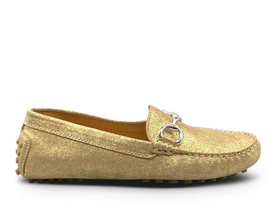 Dark Gold Loafer - Silver Hardware