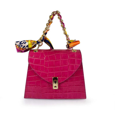 Emily Bag - Hot Pink Croc