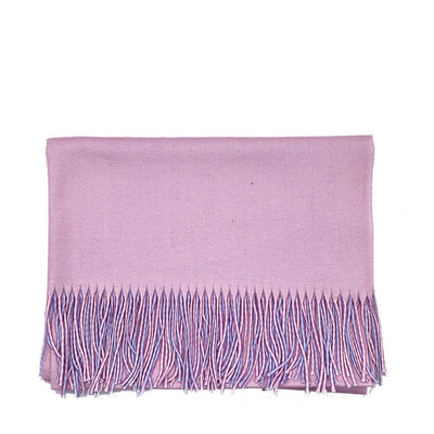 Lg. Baby Pink / Sky Blue Cashmere Scarf