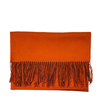 Lg. Burnt Orange / Brown Cashmere Scarf