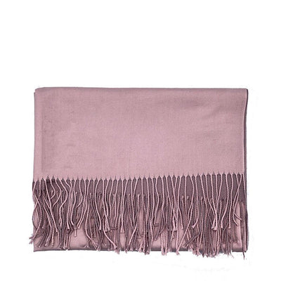 Lg. Dusky Pink / Brown Cashmere Scarf