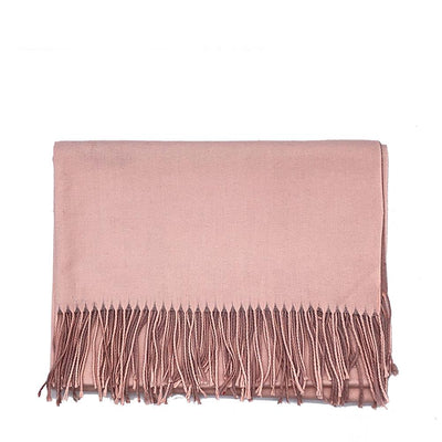 Lg. Peach / Brown Cashmere Scarf