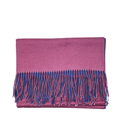 Lg. Pink / Blue Cashmere Scarf