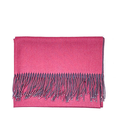 Lg. Pink / Grey Cashmere Scarf