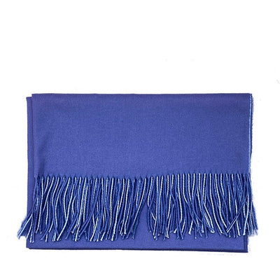 Lg. Royal Blue / Sky Blue Cashmere Scarf