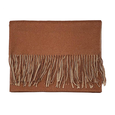 Lg. Rust / Beige Cashmere Scarf