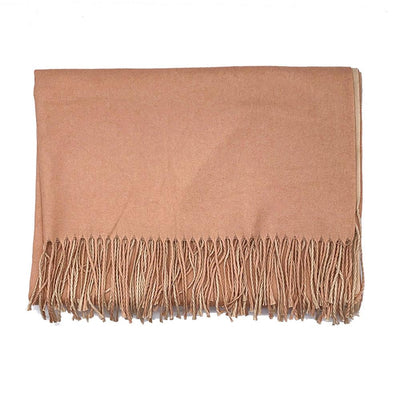 Lg. Rust / Dark Beige Cashmere Scarf