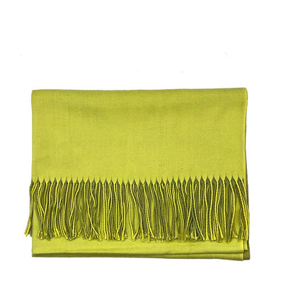 Lg. Yellow / Green Cashmere Scarf